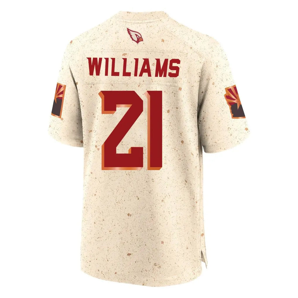 A.Cardinals #21 Garrett Williams Player Cream Rivalries Collection Game ROCER Stitched Jerseys