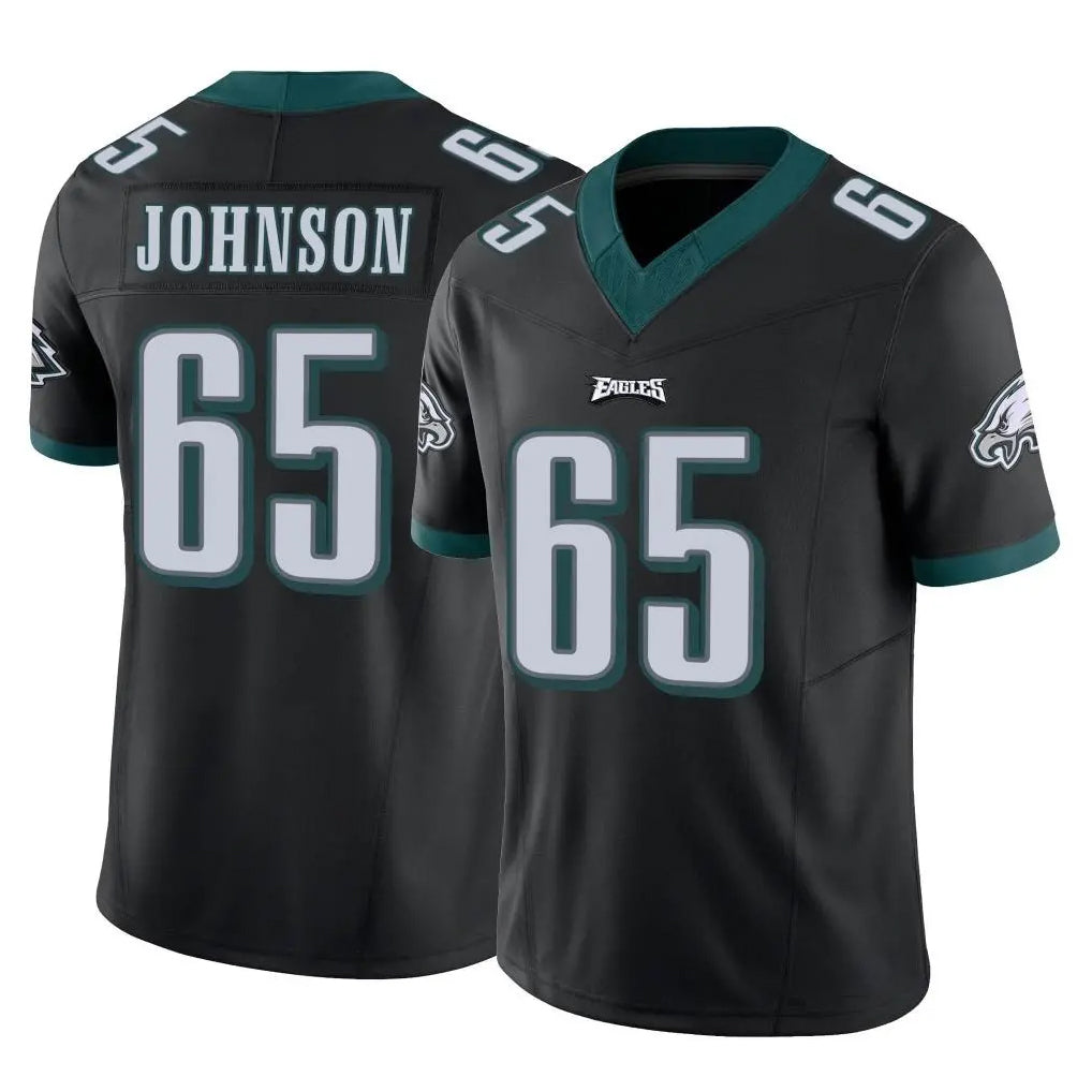 P.Eagles #65 Lane Johnson Player Black Limited Vapor F.U.S.E. Home Game ROCER Stitched Jerseys