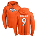 D.Broncos #9 Talanoa Hufanga Player Orange Pullover Hoodie Limited ROCER Stitched Jerseys