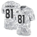 A.Cardinals #81 Travis Vokolek Player Camo Salute to Service Limited ROCER Stitched Jerseys