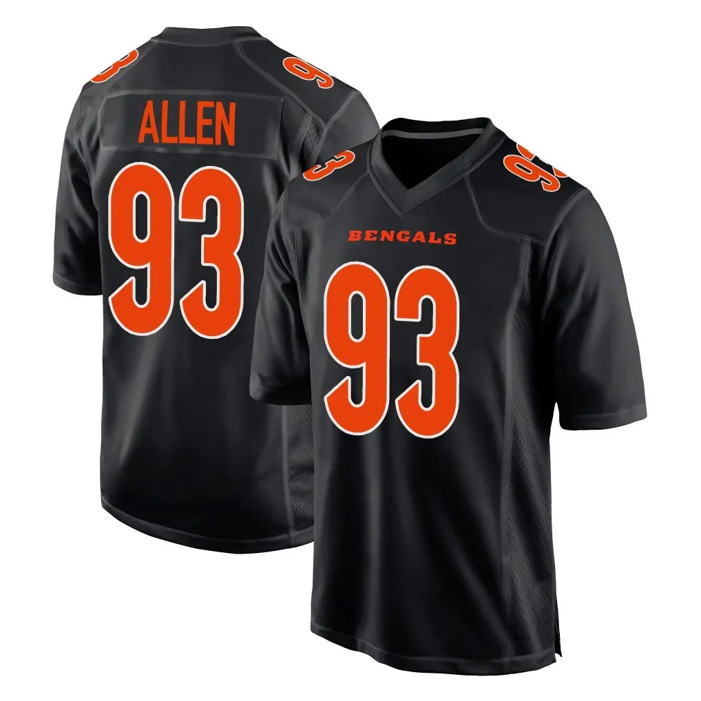 C.Bengals #93 Jonathan Allen Player Black Fashion Game ROCER Stitched Jerseys