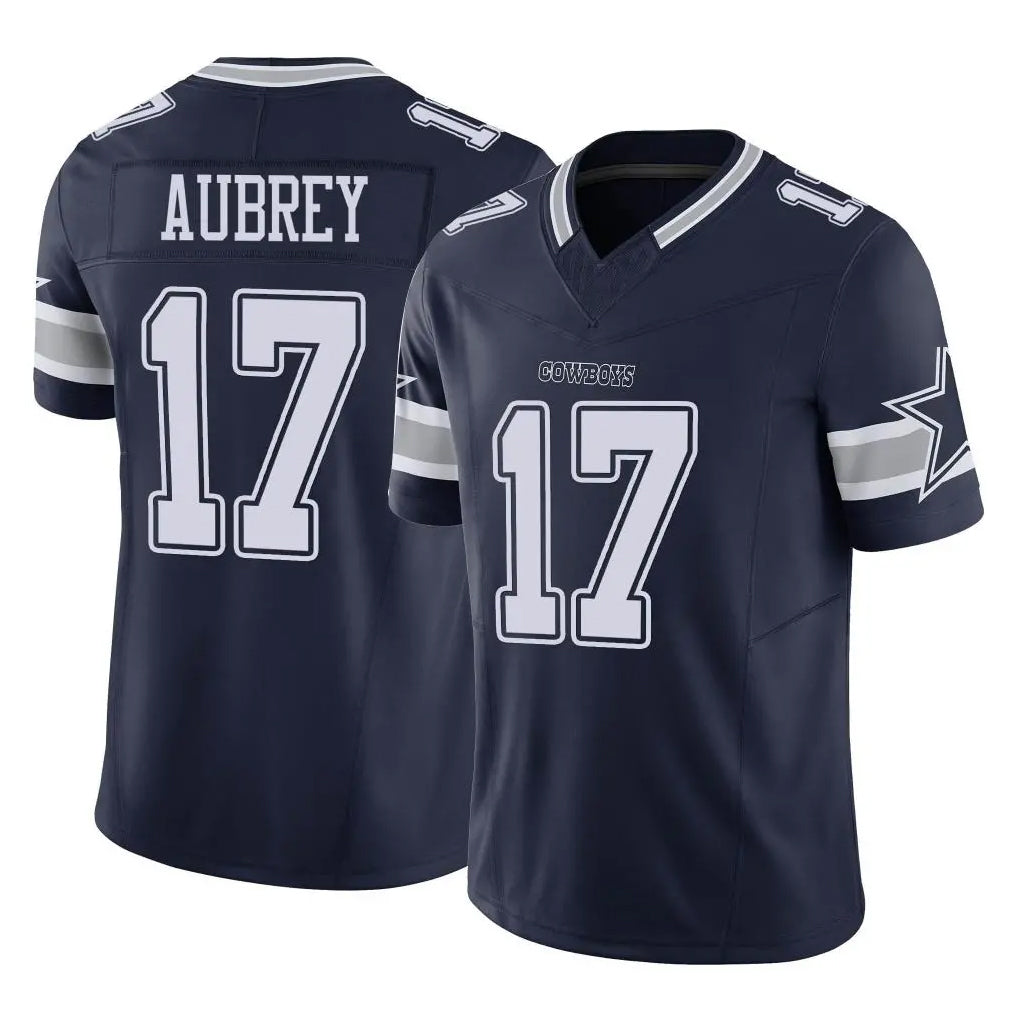 D.Cowboys #17 Brandon Aubrey Player Navy Limited Vapor F.U.S.E. Home Game ROCER Stitched Jerseys