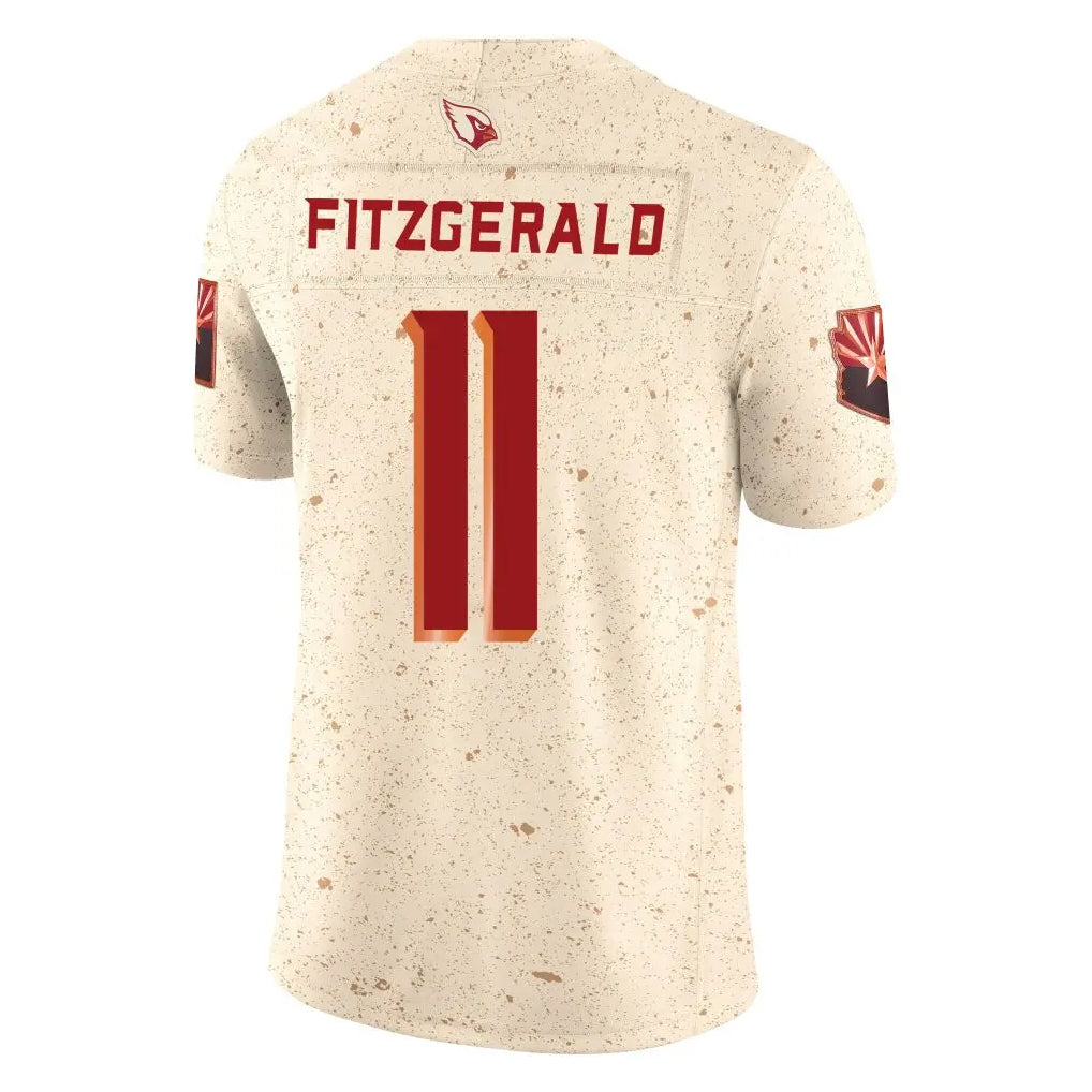 A.Cardinals #11 Larry Fitzgerald Player Cream Rivalries Collection Vapor Limited Home Game ROCER Stitched Jerseys