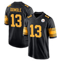 P.Steelers #13 Rico Dowdle Player Black Color Rush Home Game ROCER Stitched Jerseys