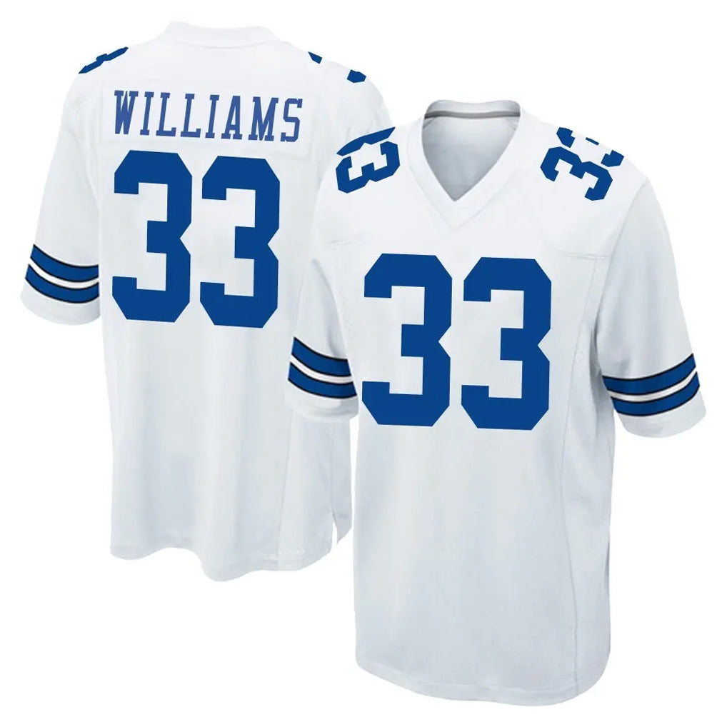 D.Cowboys #33 Javonte Williams Player White Home Game ROCER Stitched Jerseys