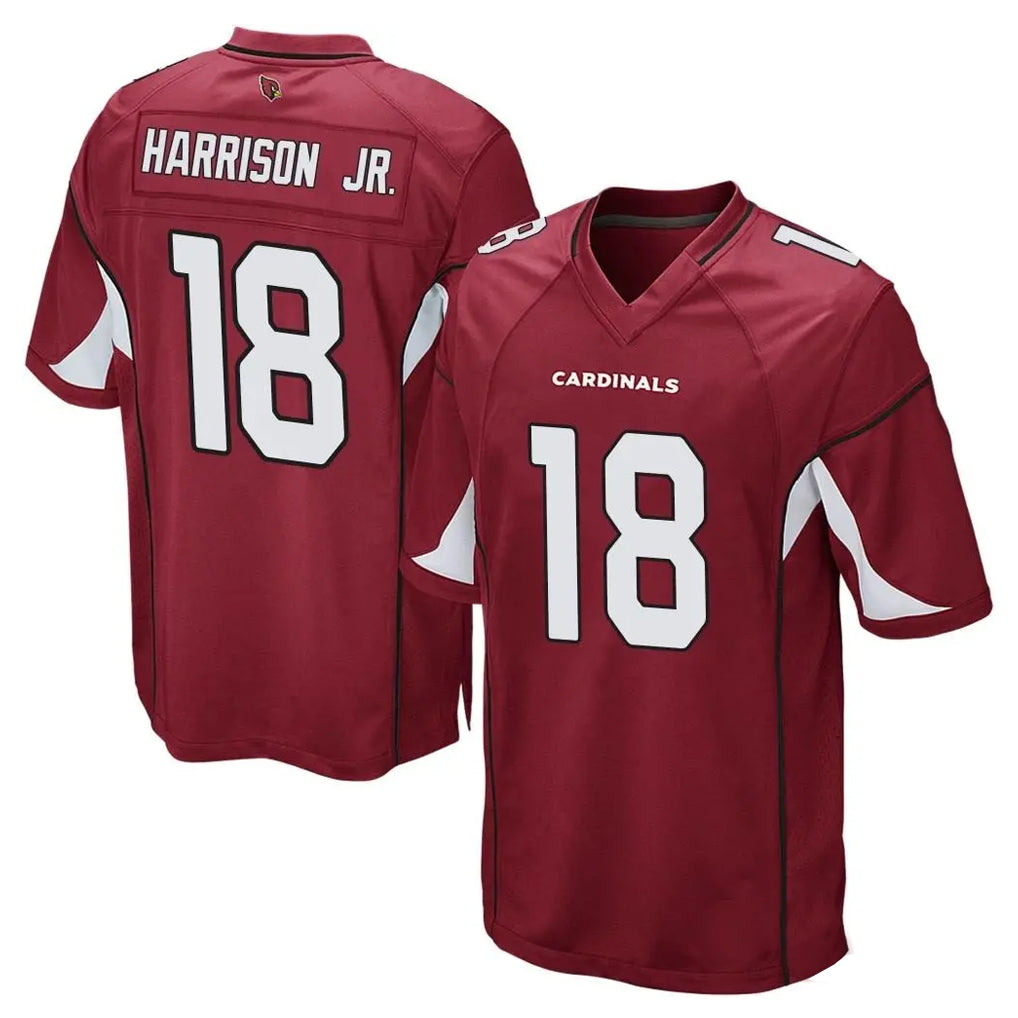 A.Cardinals #18 Marvin Harrison Jr. Player Cardinal Home Game ROCER Stitched Jerseys