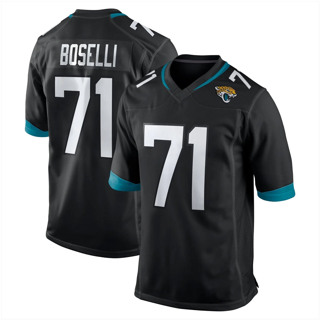 J.Jaguars #71 Tony Boselli Player Black Home Game ROCER Stitched Jerseys