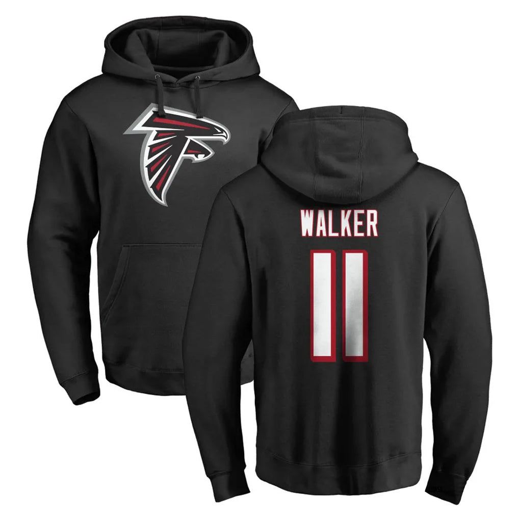 A.Falcons #11 Jalon Walker Player Black Salute to Service Hoodies ROCER Stitched Jerseys
