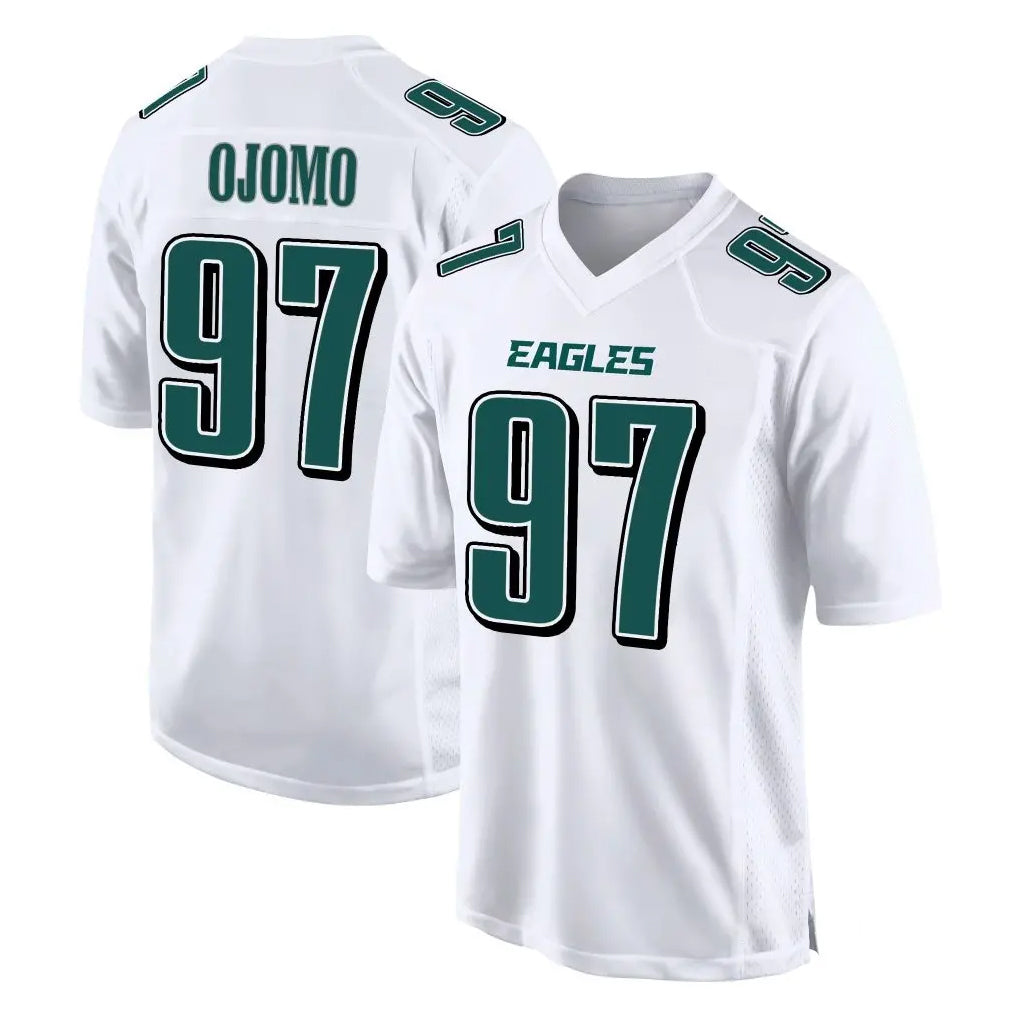 P.Eagles #97 Moro Ojomo Player White Tundra Fashion Home Game ROCER Stitched Jerseys