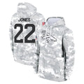 D.Broncos #22 Brandon Jones Player Arctic Camo Salute to Service Hoodies Limited Game ROCER Stitched Jerseys