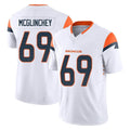 D.Broncos #69 Mike McGlinchey Player White Limited Vapor F.U.S.E. Home Game ROCER Stitched Jerseys