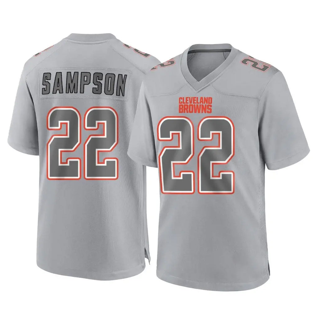 C.Browns #22 Dylan Sampson Player Gray Atmosphere Fashion Game ROCER Stitched Jerseys