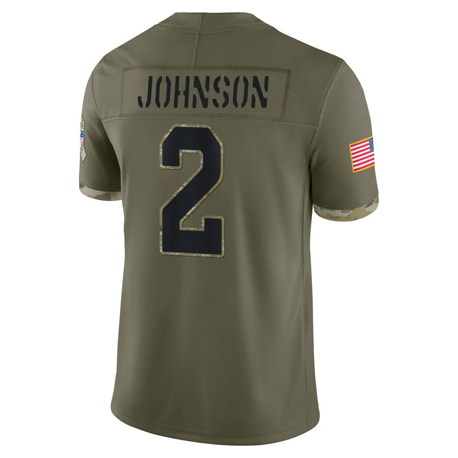 A.Cardinals #2 Will Johnson Player Olive Salute To Service Limited Game ROCER Stitched Jerseys