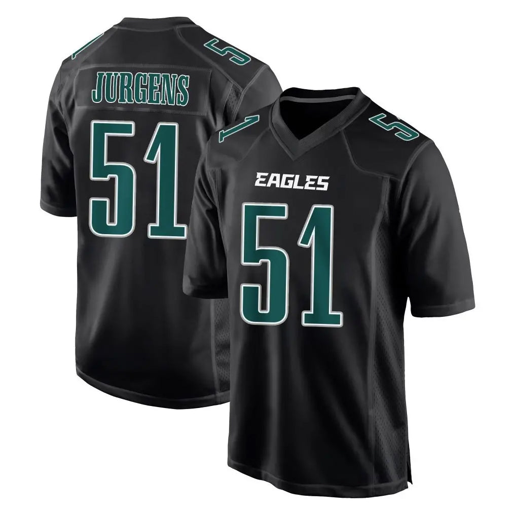 P.Eagles #51 Cam Jurgens Player Carbon Black Fashion Home Game ROCER Stitched Jerseys