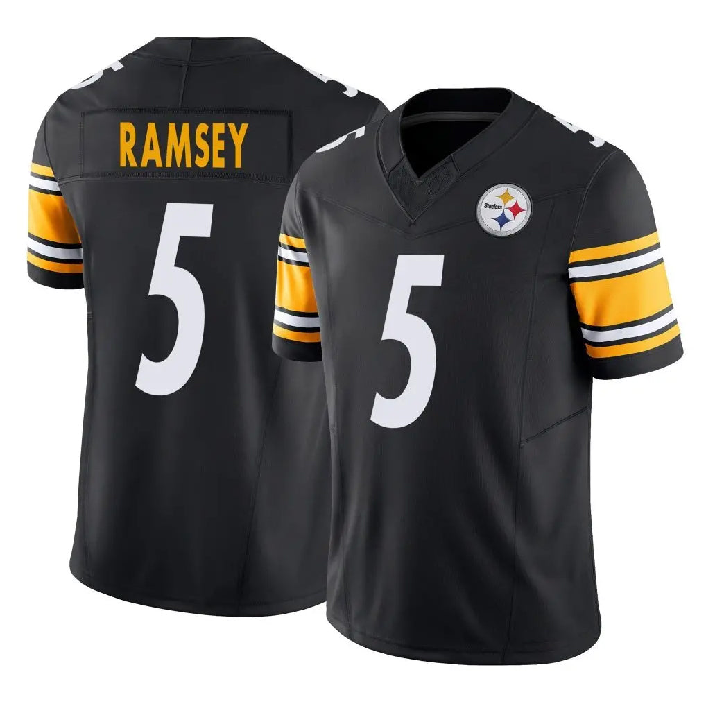 P.Steelers #5 Jalen Ramsey Player Black Limited Vapor F.U.S.E. Home Game ROCER Stitched Jerseys