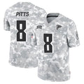 A.Falcons #8 Kyle Pitts Sr. Player Arctic Camo Salute to Service Limited ROCER Stitched Jerseys