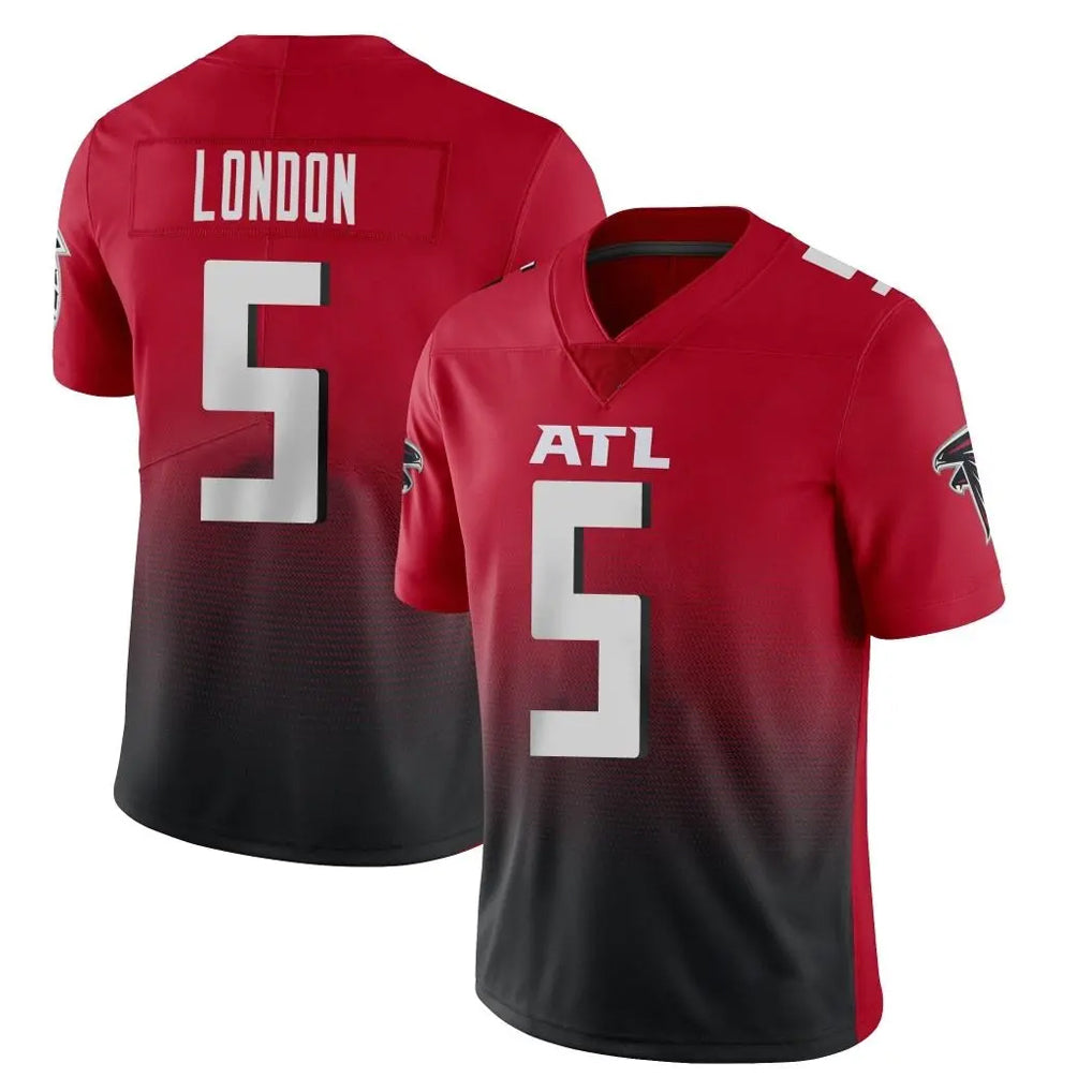 A.Falcons #5 Drake London Player Red Vapor Untouchable Limited Home Game ROCER Stitched Jerseys