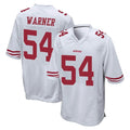 SF.49ers #54 Fred Warner Player White Home Game ROCER Stitched Jerseys
