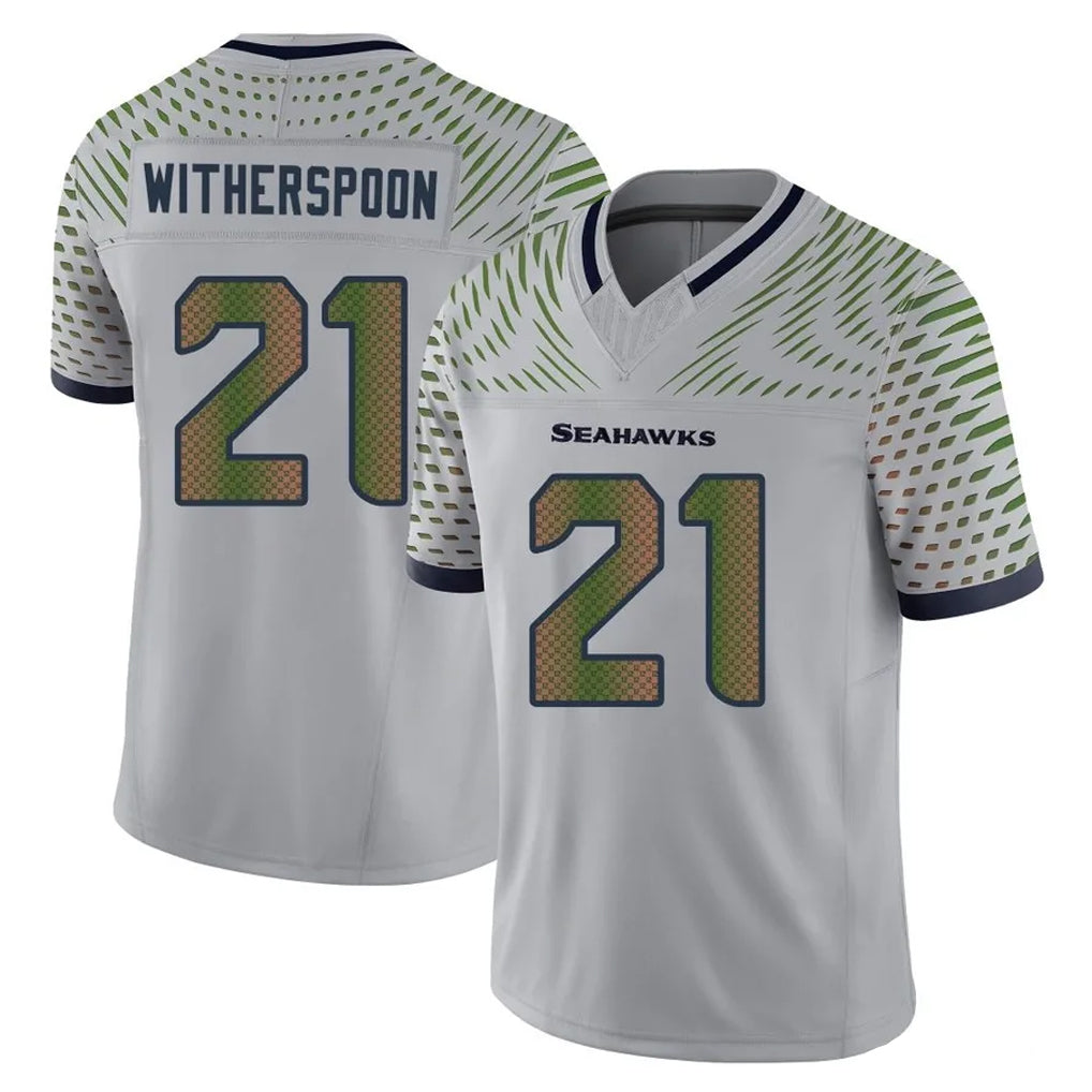 S.Seahawks #21 Devon Witherspoon Player Grey Limited 2025 Rivalries Collection Home Game ROCER Stitched Jerseys