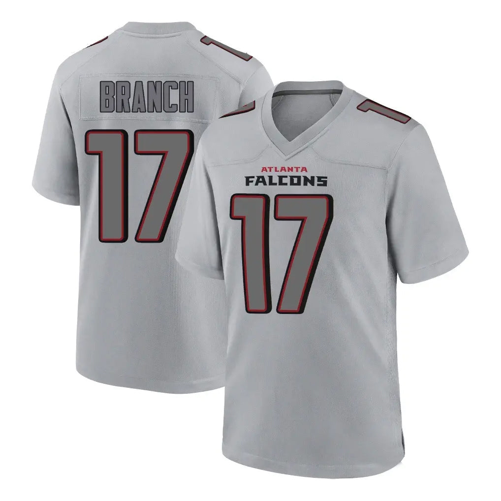 A.Falcons #17 Zachariah Branch Player Gray Fashion Home Game ROCER Stitched Jerseys