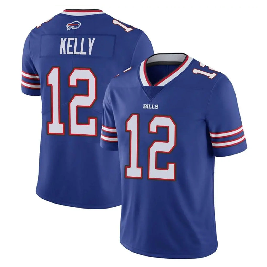 B.Bills #12 Jim Kelly Player Royal Vapor Untouchable Limited ROCER Stitched Jerseys