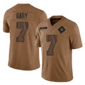 D.Cowboys #7 Rashan Gary Player Brown Salute to Service Limited Home Game ROCER Stitched Jerseys