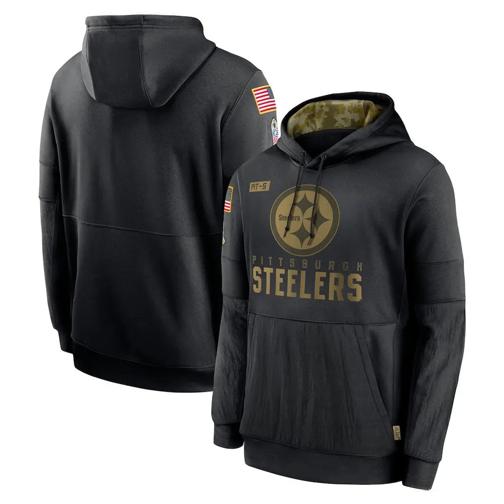 P.Steelers ## Steelers Blank Player Black Salute to Service Hoodies Limited Game ROCER Stitched Jerseys