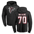 A.Falcons #70 Jake Matthews Player Black Salute to Service Hoodies ROCER Stitched Jerseys