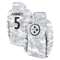 P.Steelers #5 Jalen Ramsey Player Arctic Camo Limited Salute to Service Pullover Hoodies Game ROCER Stitched Jerseys