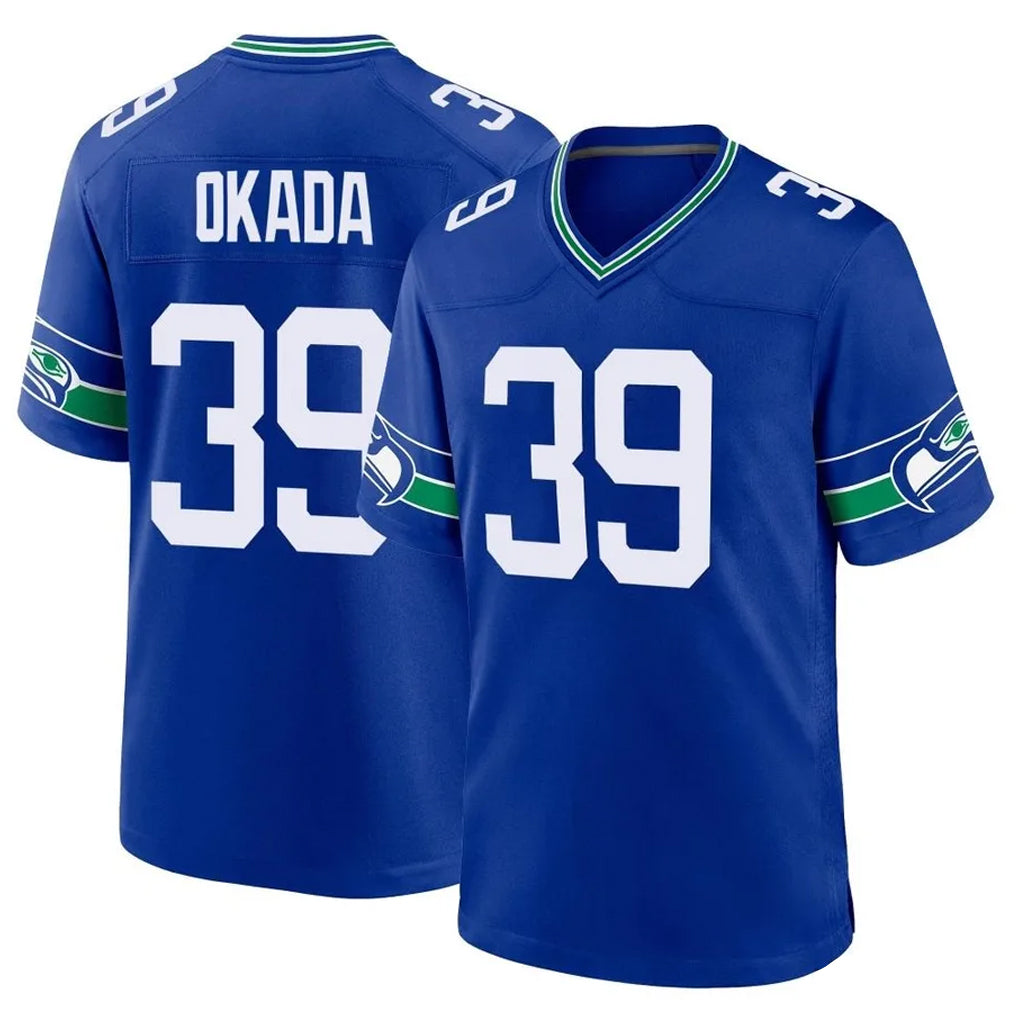 S.Seahawks #39 Ty Okada Player Royal Throwback Home Game ROCER Stitched Jerseys