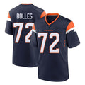 D.Broncos #72 Garett Bolles Player Navy Home Game ROCER Stitched Jerseys