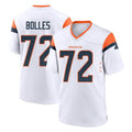 D.Broncos #72 Garett Bolles Player White Home Game ROCER Stitched Jerseys