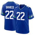 S.Seahawks #22 Rashid Shaheed Player Royal Throwback Home Game ROCER Stitched Jerseys