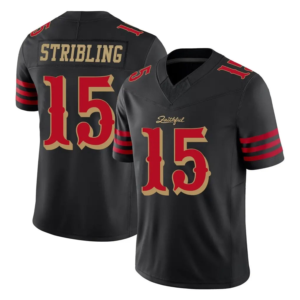 SF.49ers #15 De'Zhaun Stribling Player Black Limited Rivalries Collection Home Game ROCER Stitched Jerseys