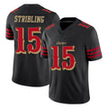SF.49ers #15 De'Zhaun Stribling Player Black Limited Rivalries Collection Home Game ROCER Stitched Jerseys