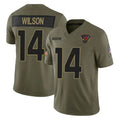 A.Cardinals #14 Michael Wilson Player Olive Salute To Service Limited Home Game ROCER Stitched Jerseys