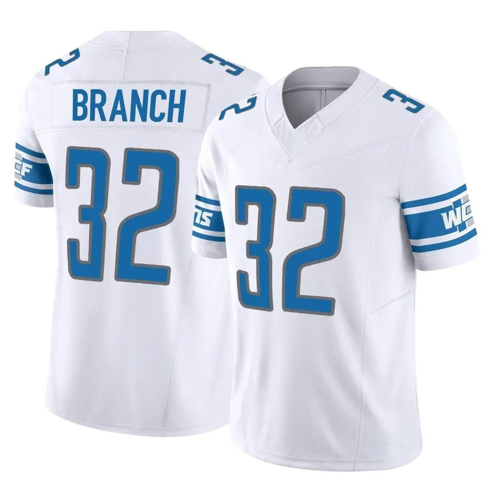 D.Lions #32 Brian Branch Player White Vapor F.U.S.E. Limited Home Game ROCER Stitched Jerseys