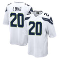 S.Seahawks #20 Julian Love Player White Home Game ROCER Stitched Jerseys