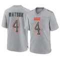 C.Browns #4 Deshaun Watson Player Gray Atmosphere Fashion Game ROCER Stitched Jerseys
