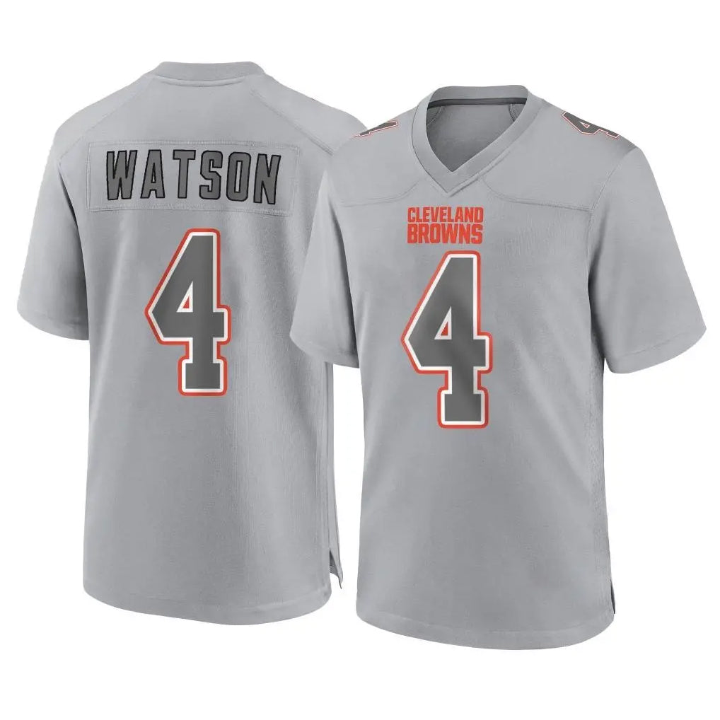 C.Browns #4 Deshaun Watson Player Gray Atmosphere Fashion Game ROCER Stitched Jerseys