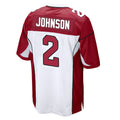 A.Cardinals #2 Will Johnson Player White Cardinal Home Game ROCER Stitched Jerseys