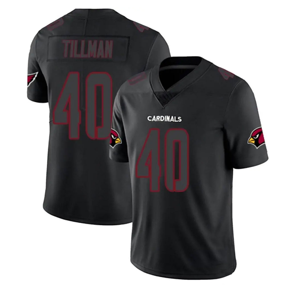 A.Cardinals #40 Pat Tillman Player Black Impact Limited Home Game ROCER Stitched Jerseys