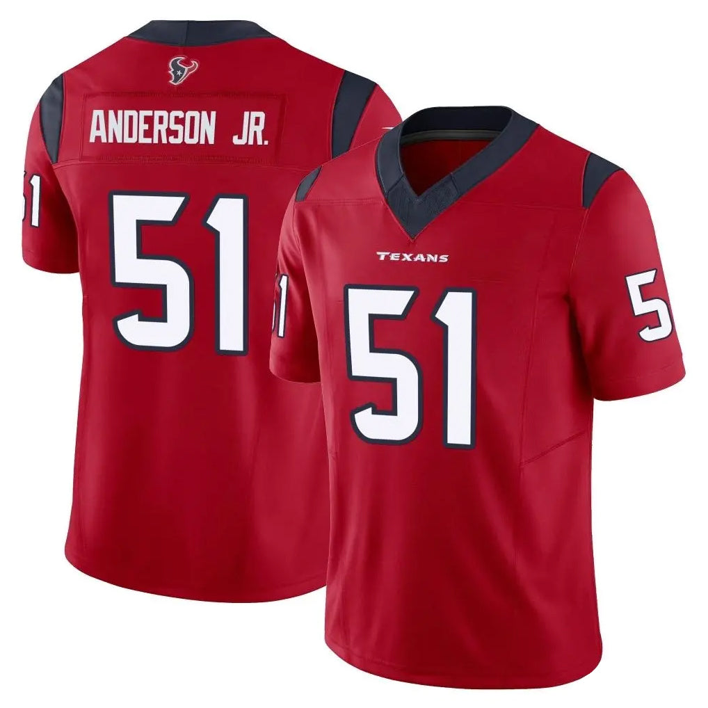 H.Texans #51 Will Anderson Jr. Player Red Limited Vapor F.U.S.E. Home Game ROCER Stitched Jerseys