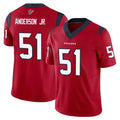 H.Texans #51 Will Anderson Jr. Player Red Limited Vapor F.U.S.E. Home Game ROCER Stitched Jerseys
