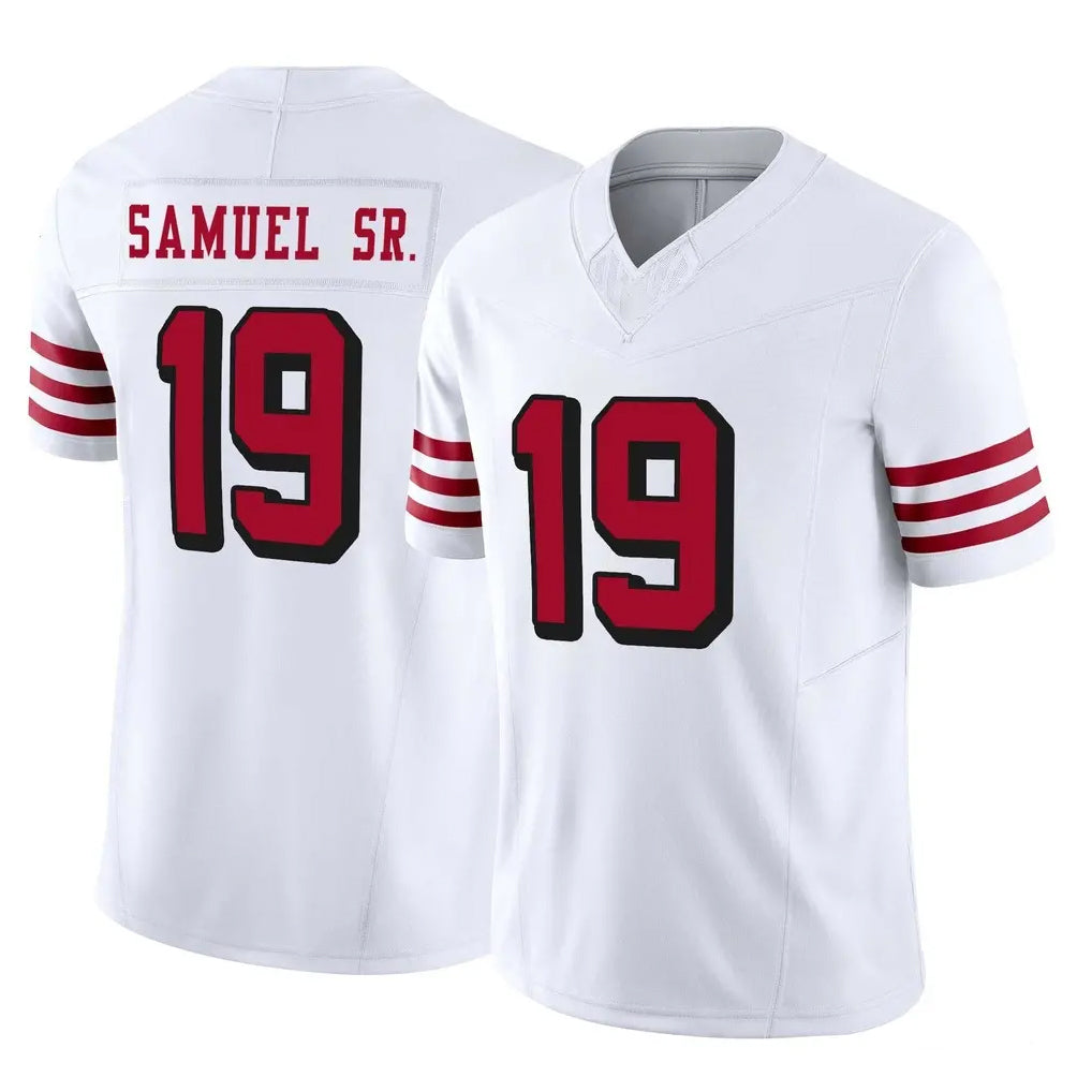 SF.49ers #19 Deebo Samuel Sr. Player White Limited Alternate Vapor F.U.S.E. Home Game ROCER Stitched Jerseys