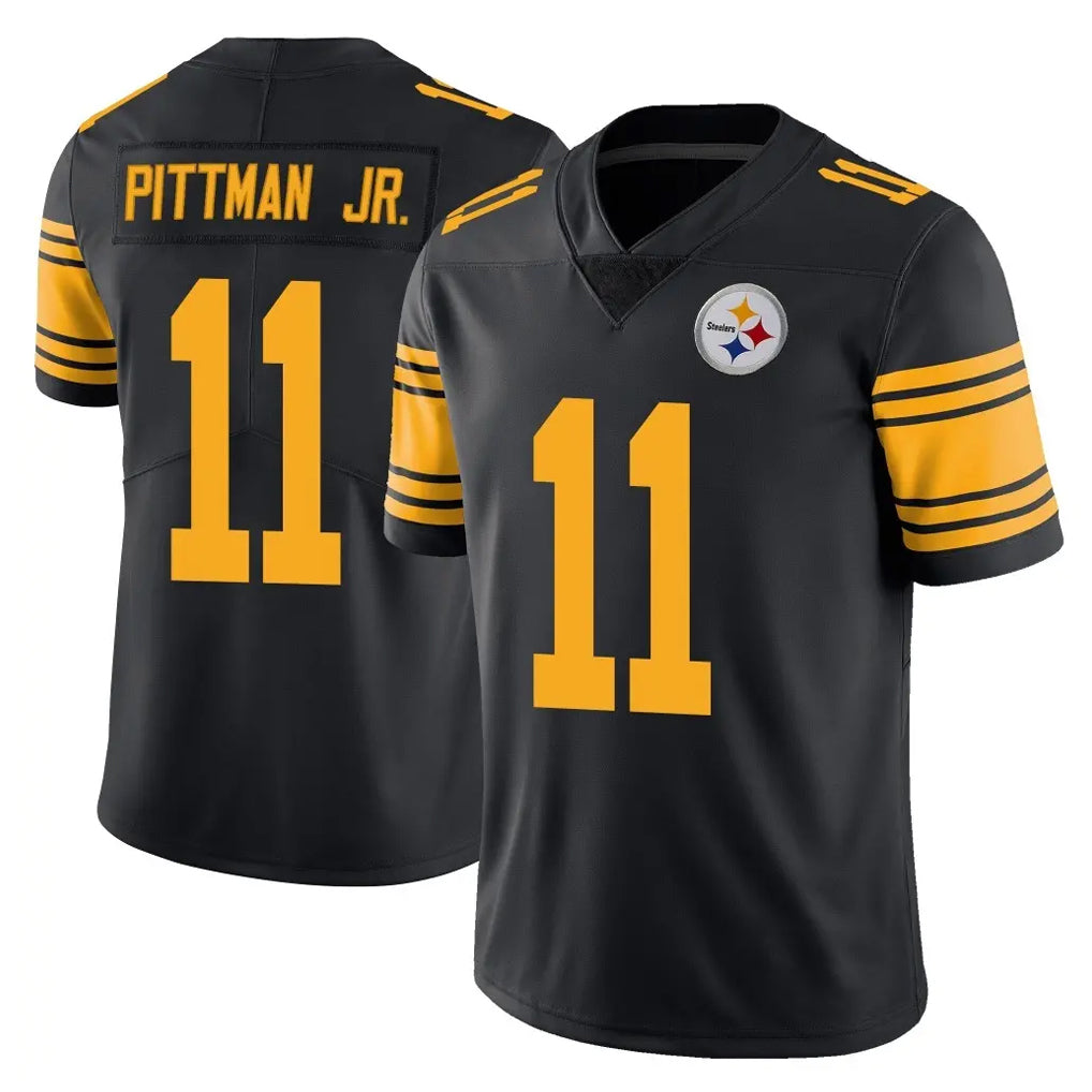 P.Steelers #11 Michael Pittman Jr. Player Black Limited Color Rush Home Game ROCER Stitched Jerseys