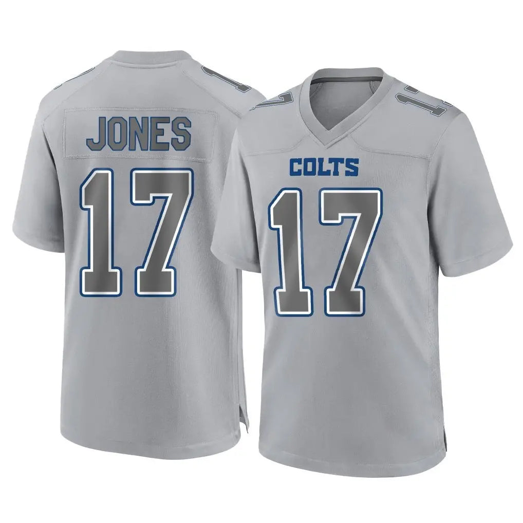 IN.Colts #17 Daniel Jones Player Gray Atmosphere Fashion Home Game ROCER Stitched Jerseys