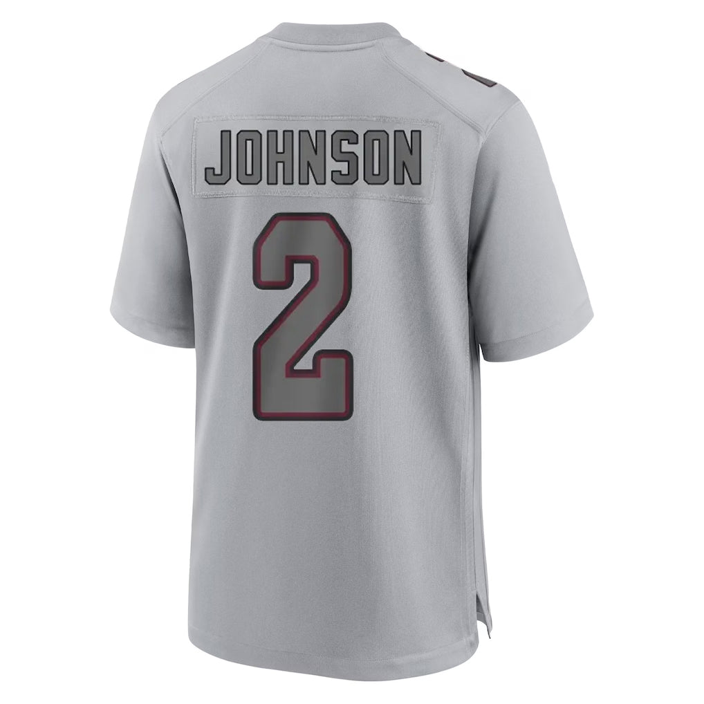 A.Cardinals #2 Will Johnson Player Gray Fashion Home Game ROCER Stitched Jerseys