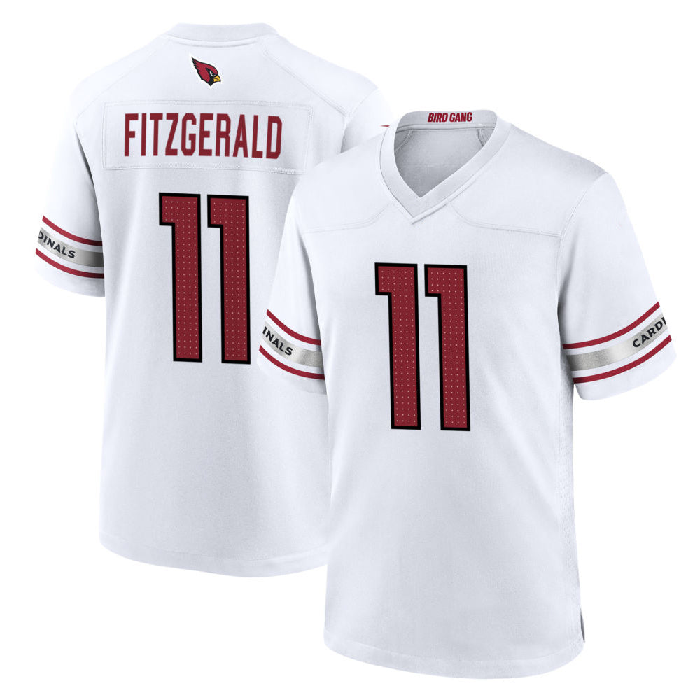 A.Cardinals #11 Larry Fitzgerald Player White Home Game ROCER Stitched Jerseys