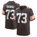 C.Browns #73 Joe Thomas Player Brown Home Game ROCER Stitched Jerseys
